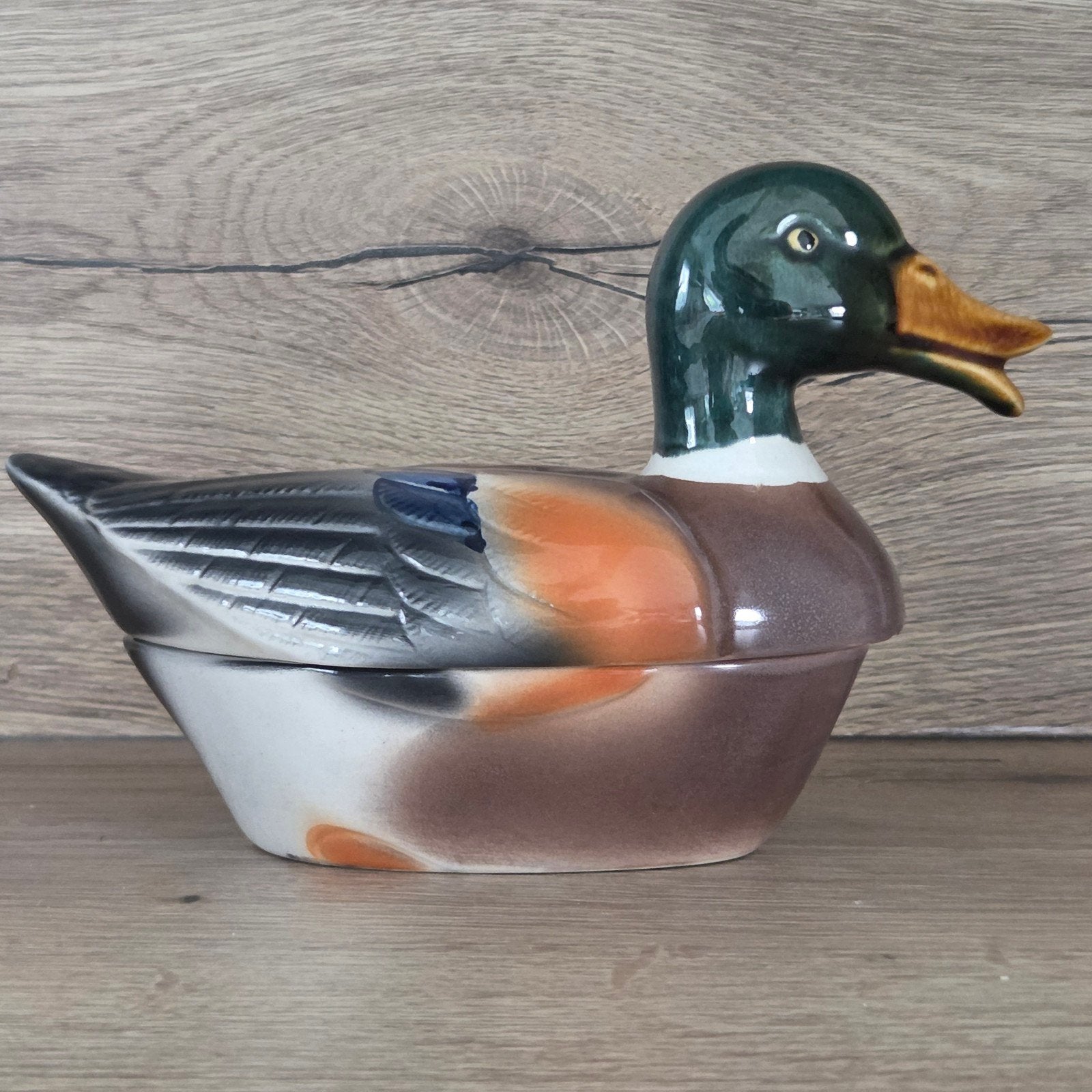 Michel Caugant terrine eend - Vintage Frans aardewerk, Antiek en Kunst, Ophalen of Verzenden