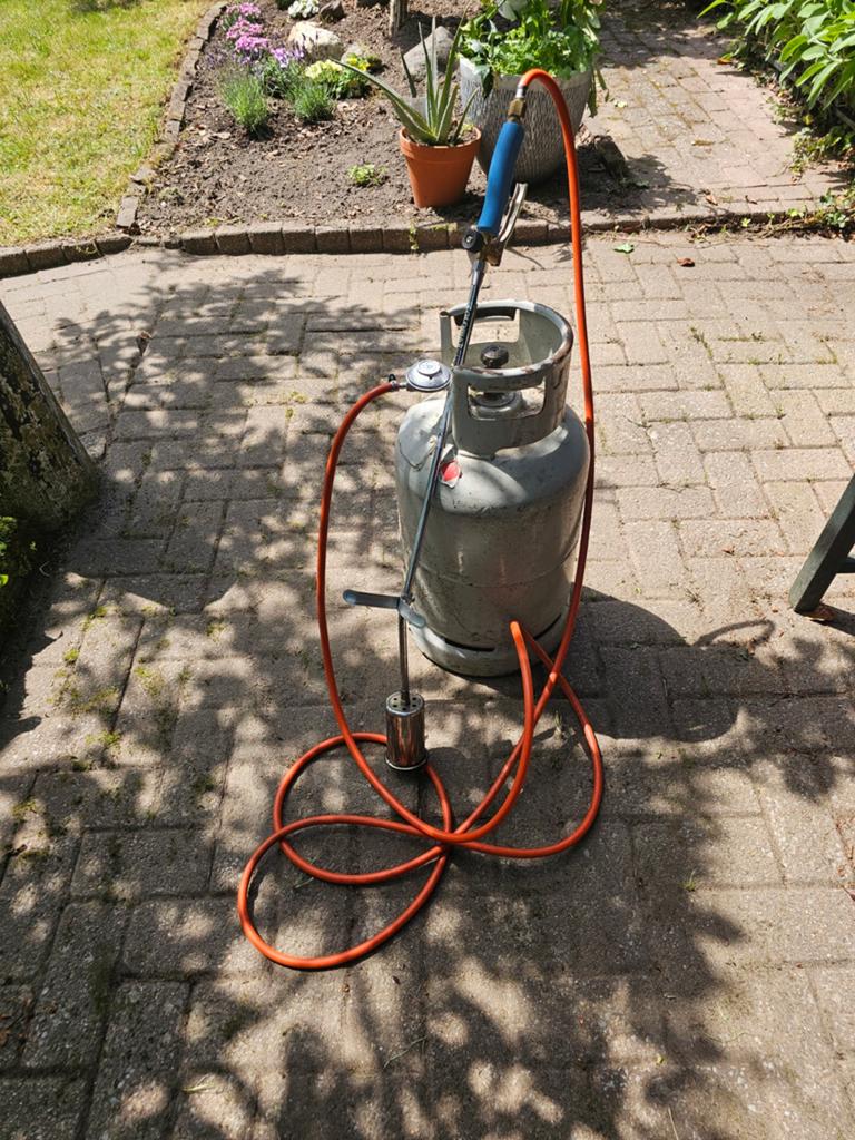 Onkruidbrander met 2 gasflessen, Ophalen of Verzenden