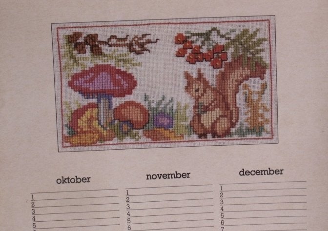 Ariadne verjaardagskalender verjaardag kalender kruissteek, Ophalen of Verzenden, Nieuw, Patroon
