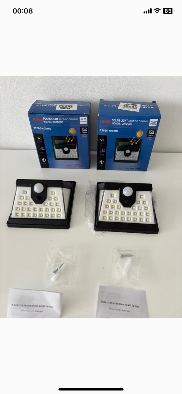 Solar Buitenlamp Bewegingssensor Buitenlamp op zonneenergie, Tuin en Terras, Buitenverlichting, Ophalen, Zonne-energie, Wandlamp