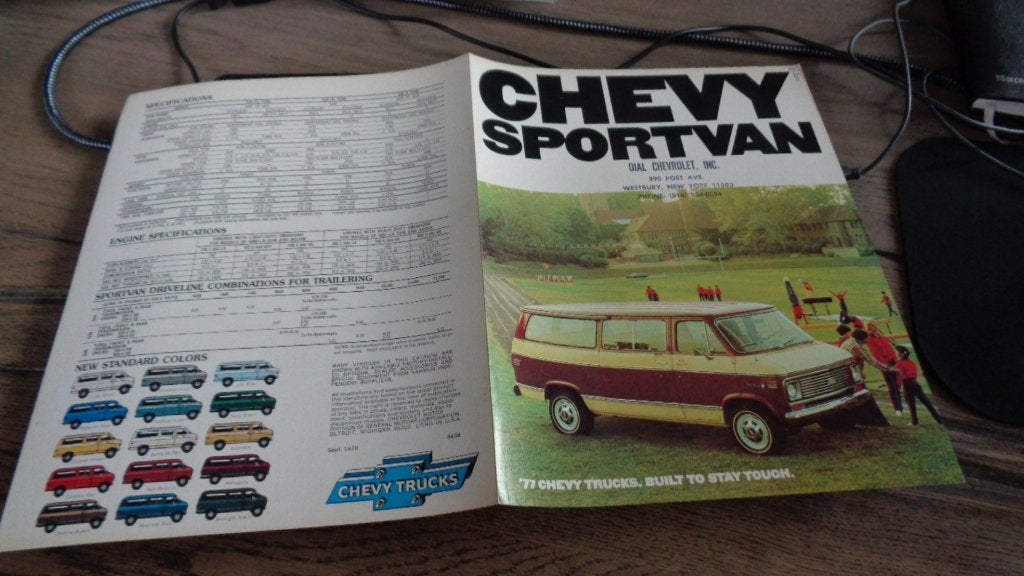 USA Folder CHEVY SPORTVAN   1977, Verzenden, Nieuw, Overige merken