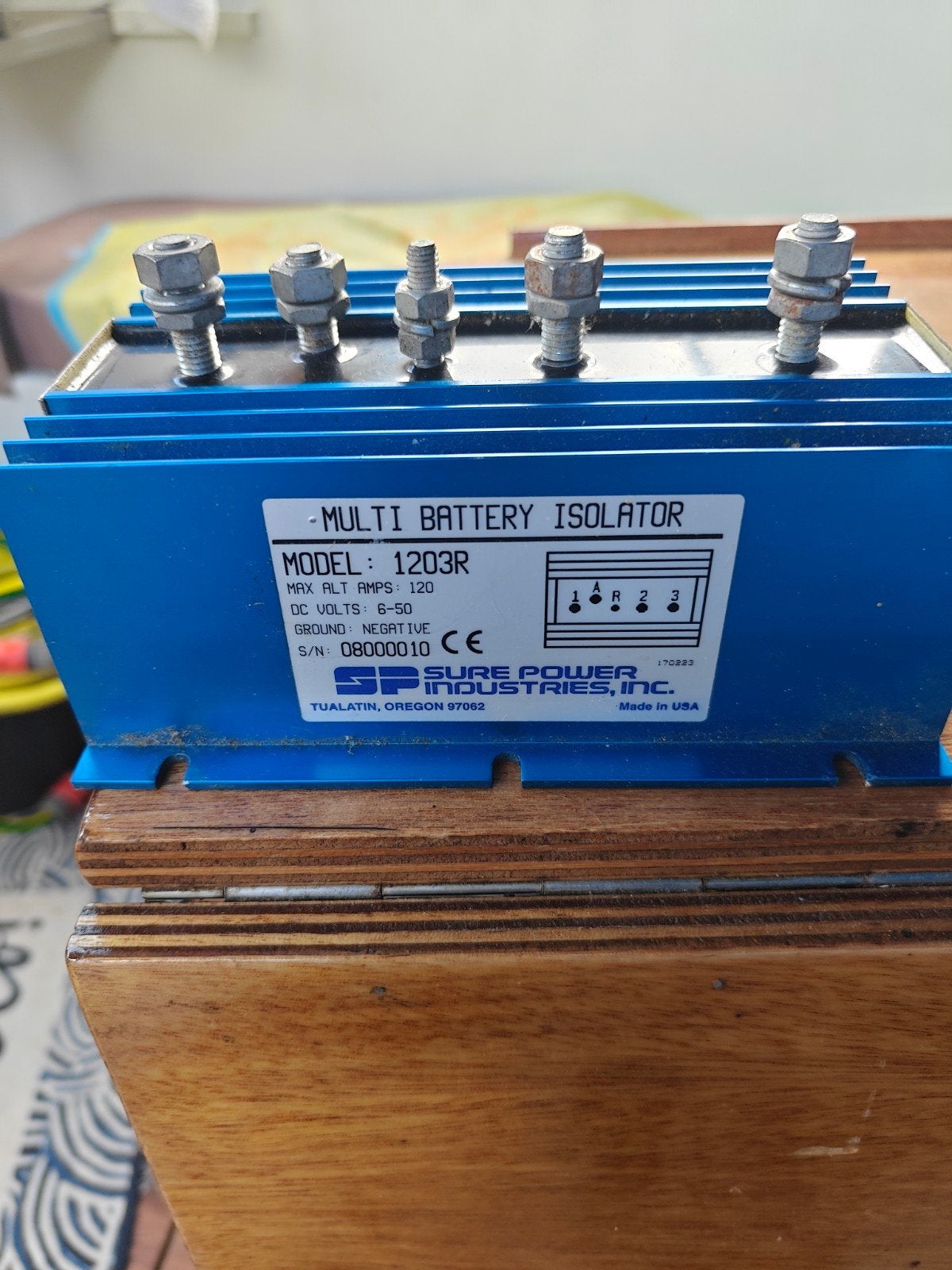 Sure Power Multi Batterij Isolator 120A 6-50V, Ophalen, Gebruikt