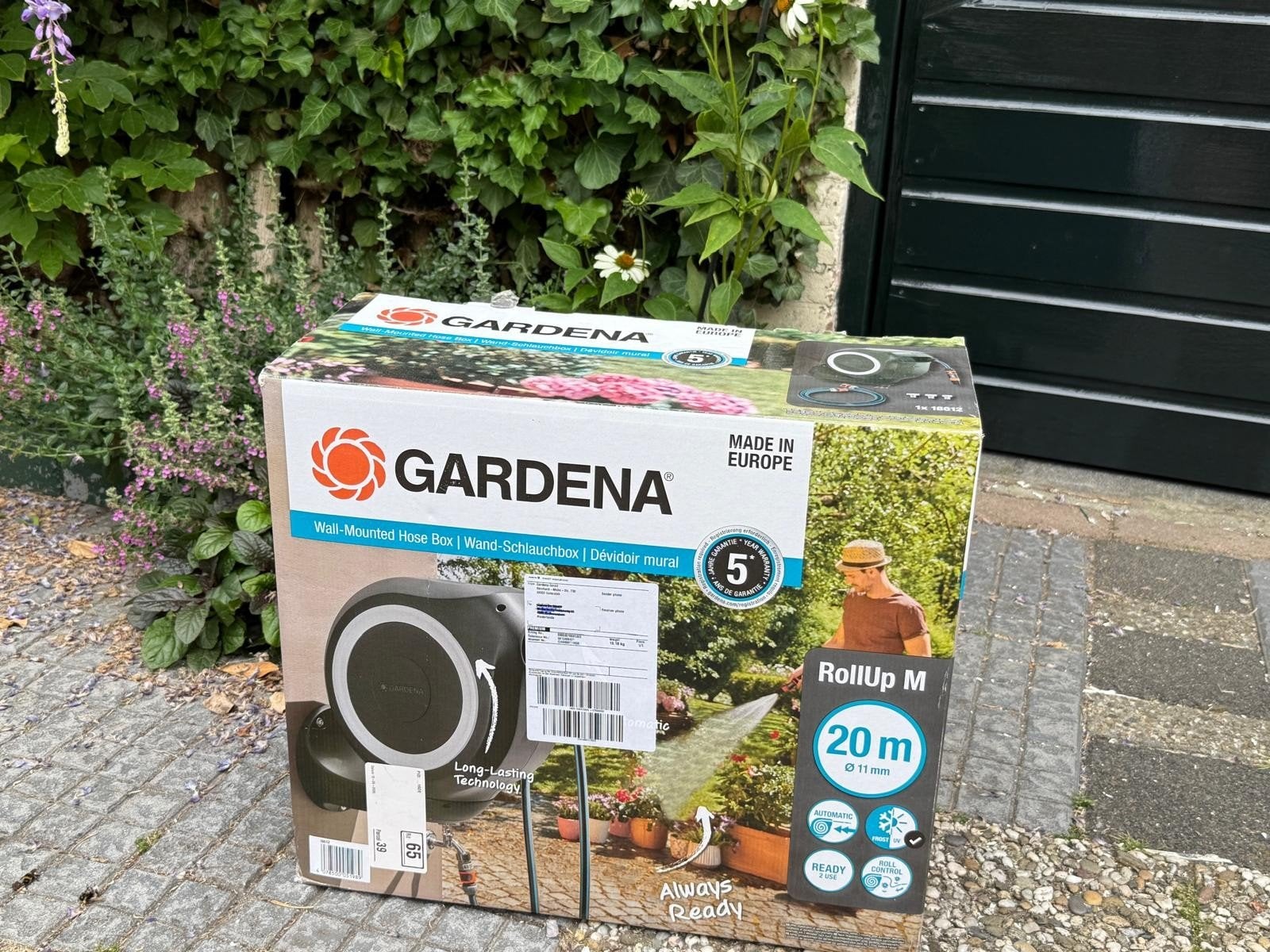 Volledig nieuwe Gardena Wandslangenbox roll-up 20 meter (M), Ophalen, Nieuw, Tuinslang