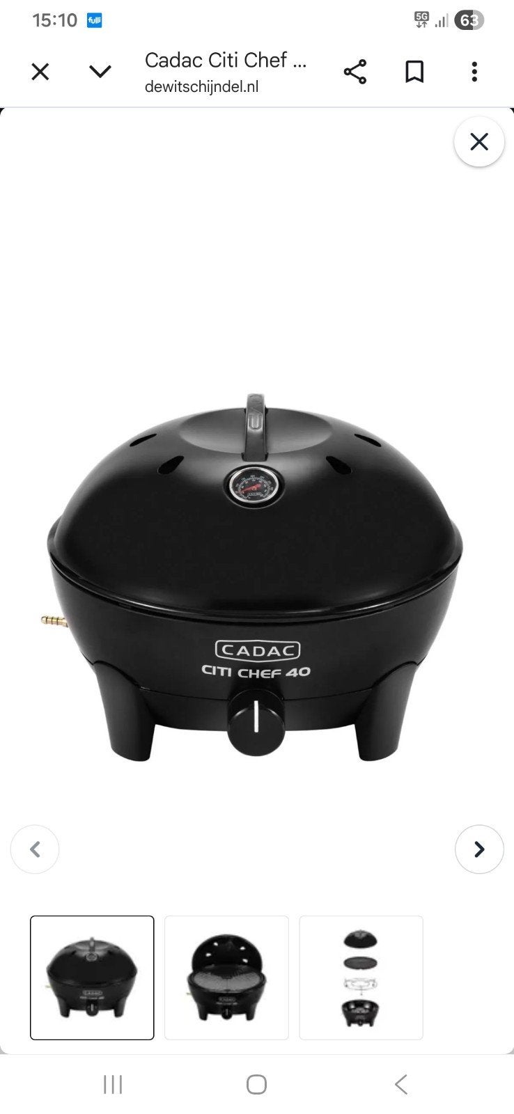 Cadac Citi Chef 40 - Compacte en Veelzijdige Gasbarbecue, Tuin en Terras, Gasbarbecues, Ophalen, Zo goed als nieuw, Cadac