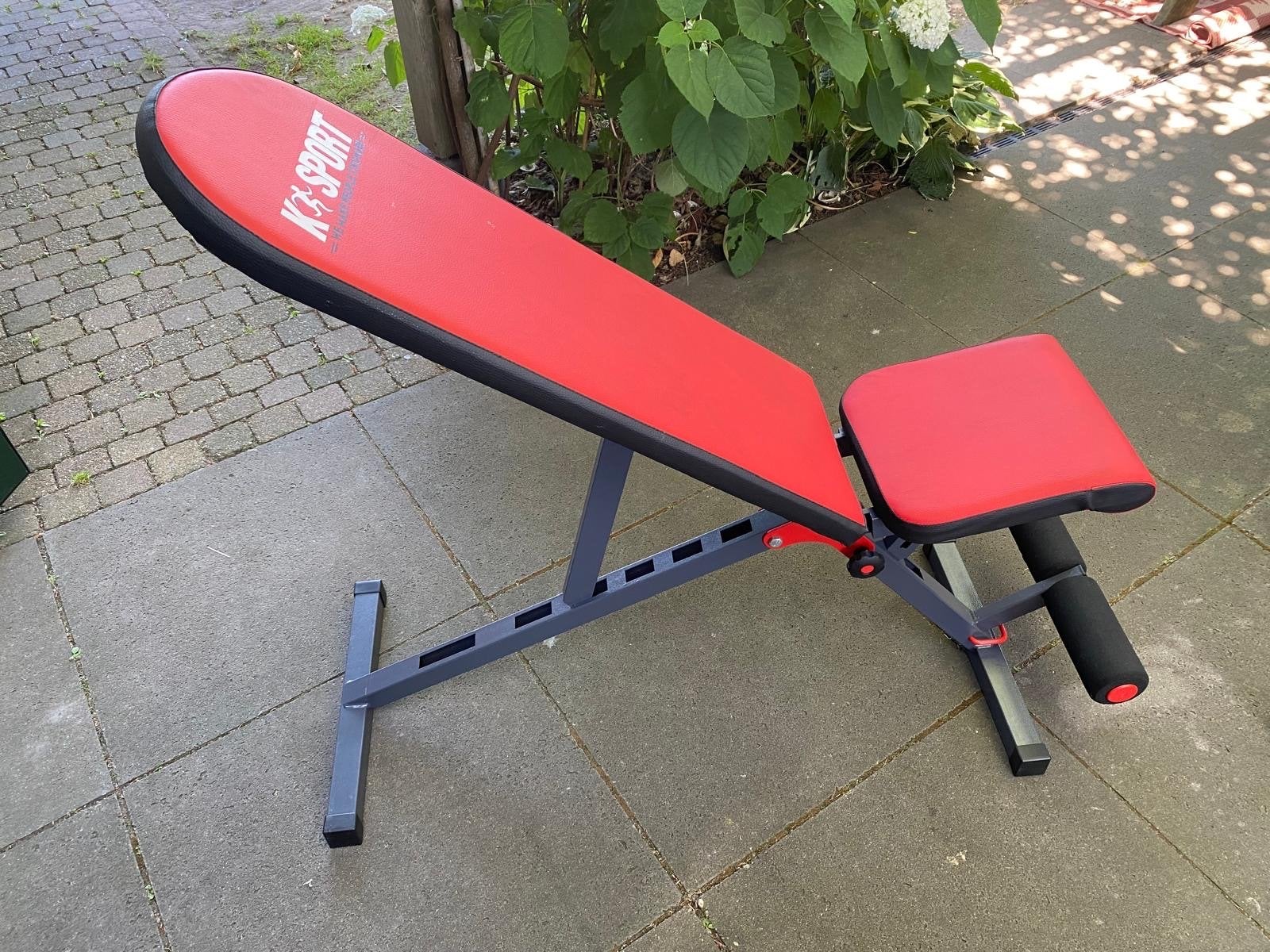 K-SPORT Fitnessbank met Squat Rack - Zo goed als nieuw, Ophalen of Verzenden, Zo goed als nieuw, Armen, Fitnessbank