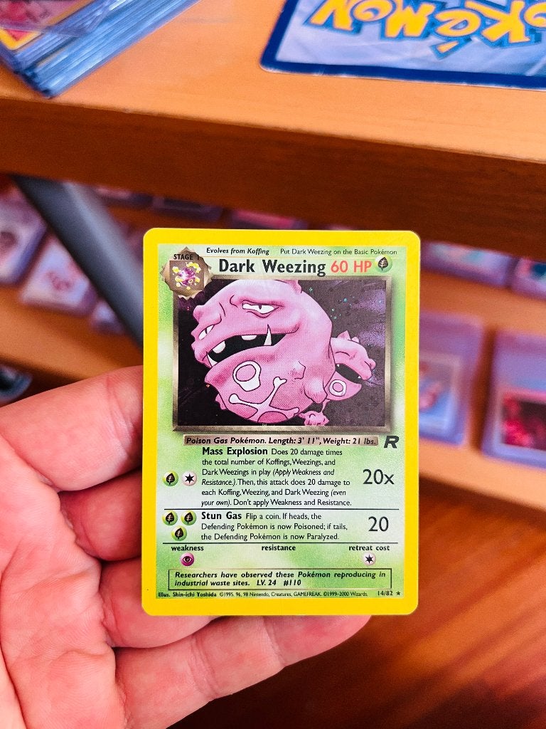Dark Weezing 14/82 Holo Team Rocket Pokemon, Verzenden, Zo goed als nieuw, Losse kaart, Foil