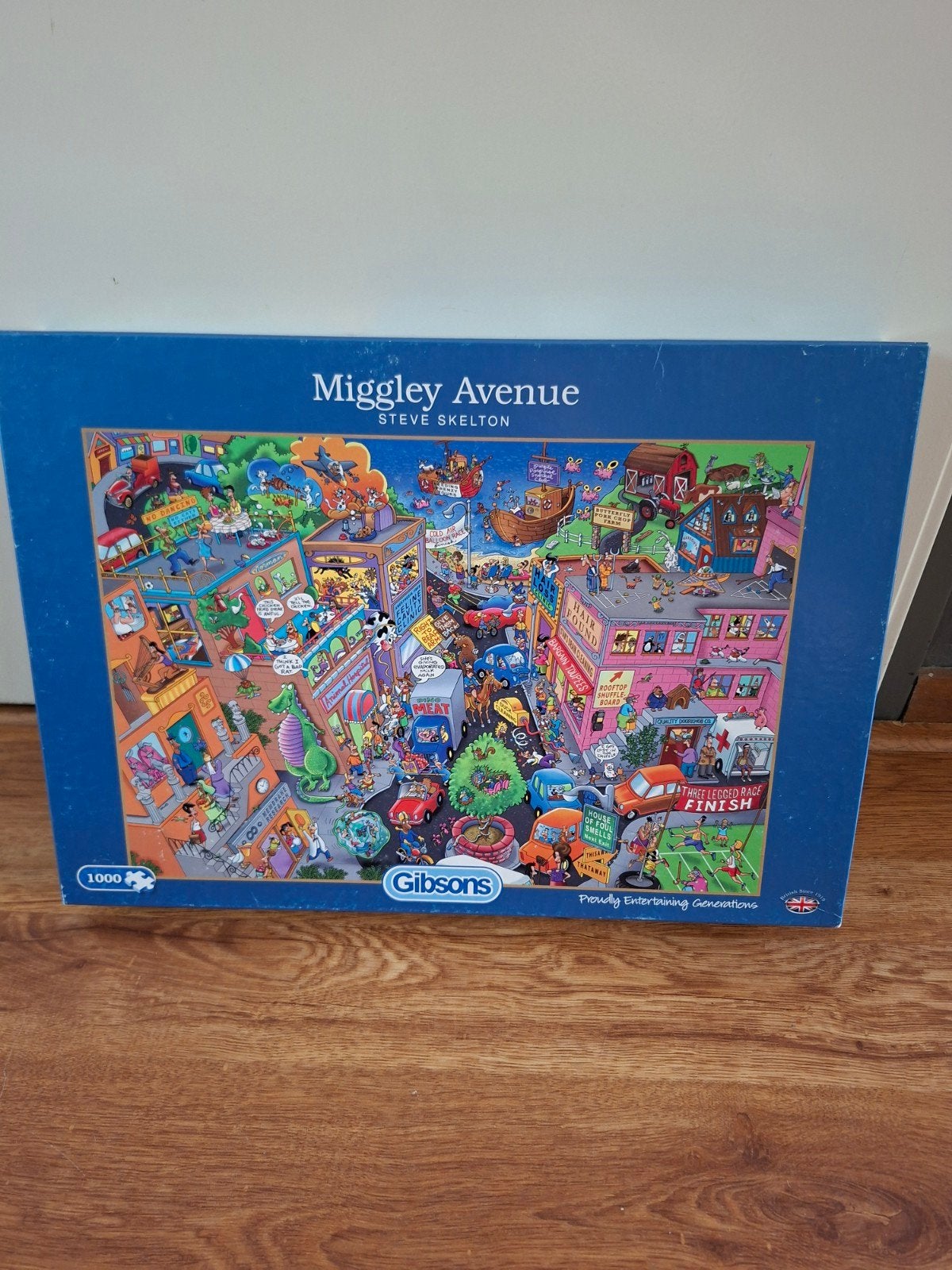 Gibsons Miggley Avenue Legpuzzel 1000 stukjes, Ophalen of Verzenden, 500 t/m 1500 stukjes, Zo goed als nieuw, Legpuzzel