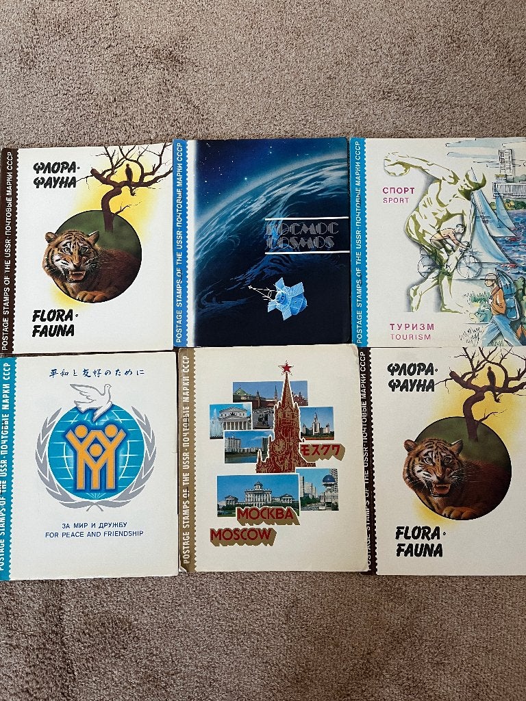 12 postzegelalbums Sovjet Unie, Ophalen of Verzenden, Gestempeld