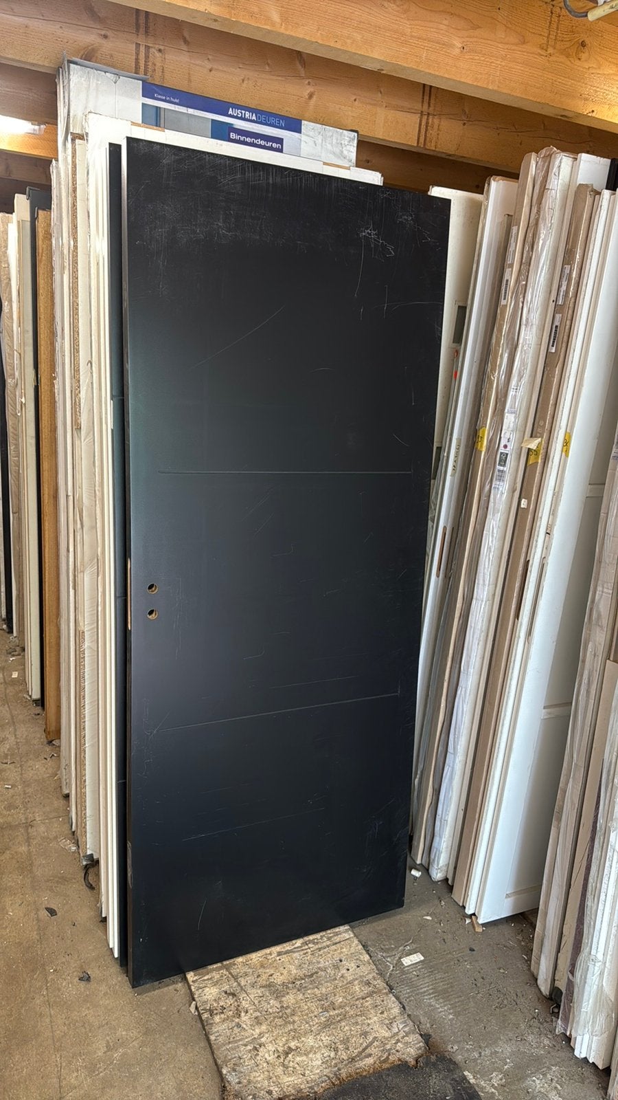 Stompe binnendeur freeslijnen 83x201.5 cm nr 347, Ophalen, 80 tot 100 cm, Binnendeur, Nieuw