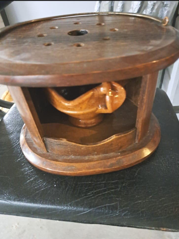 Prachtige antieke houten stoof compleet met een vuurtestje, Ophalen