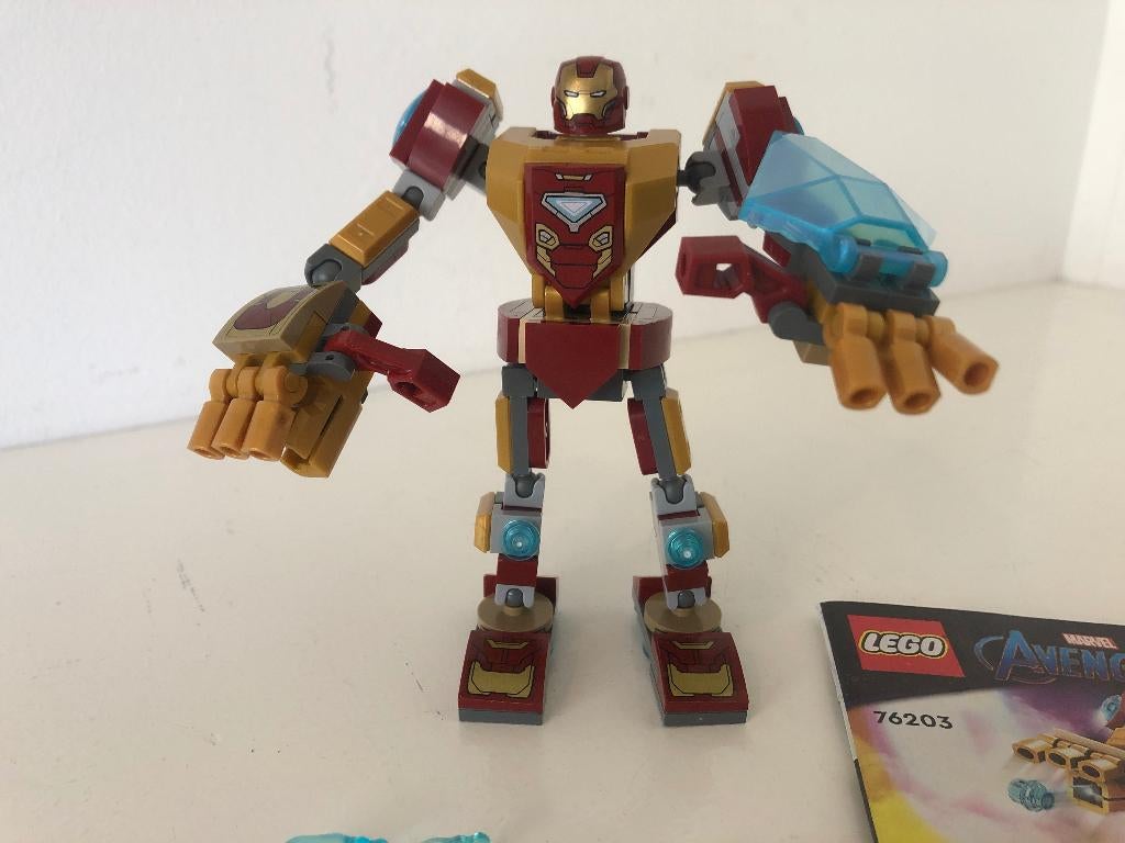 LEGO 76203 Marvel Iron Man Mechapantser, Gebruikt, Marvel, Lego, Ophalen of Verzenden