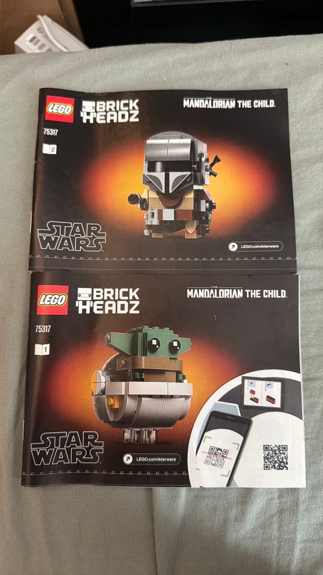Lego Brickheadz Mandalorian & The Child 75317 100% Compleet, Ophalen, Zo goed als nieuw