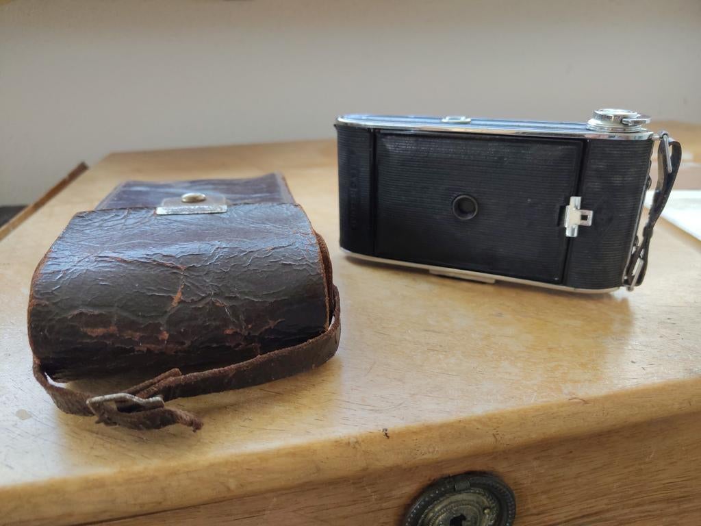 Vintage Agfa Billy Record camera met leren tasje, Ophalen of Verzenden, Gebruikt, Compact, Overige Merken
