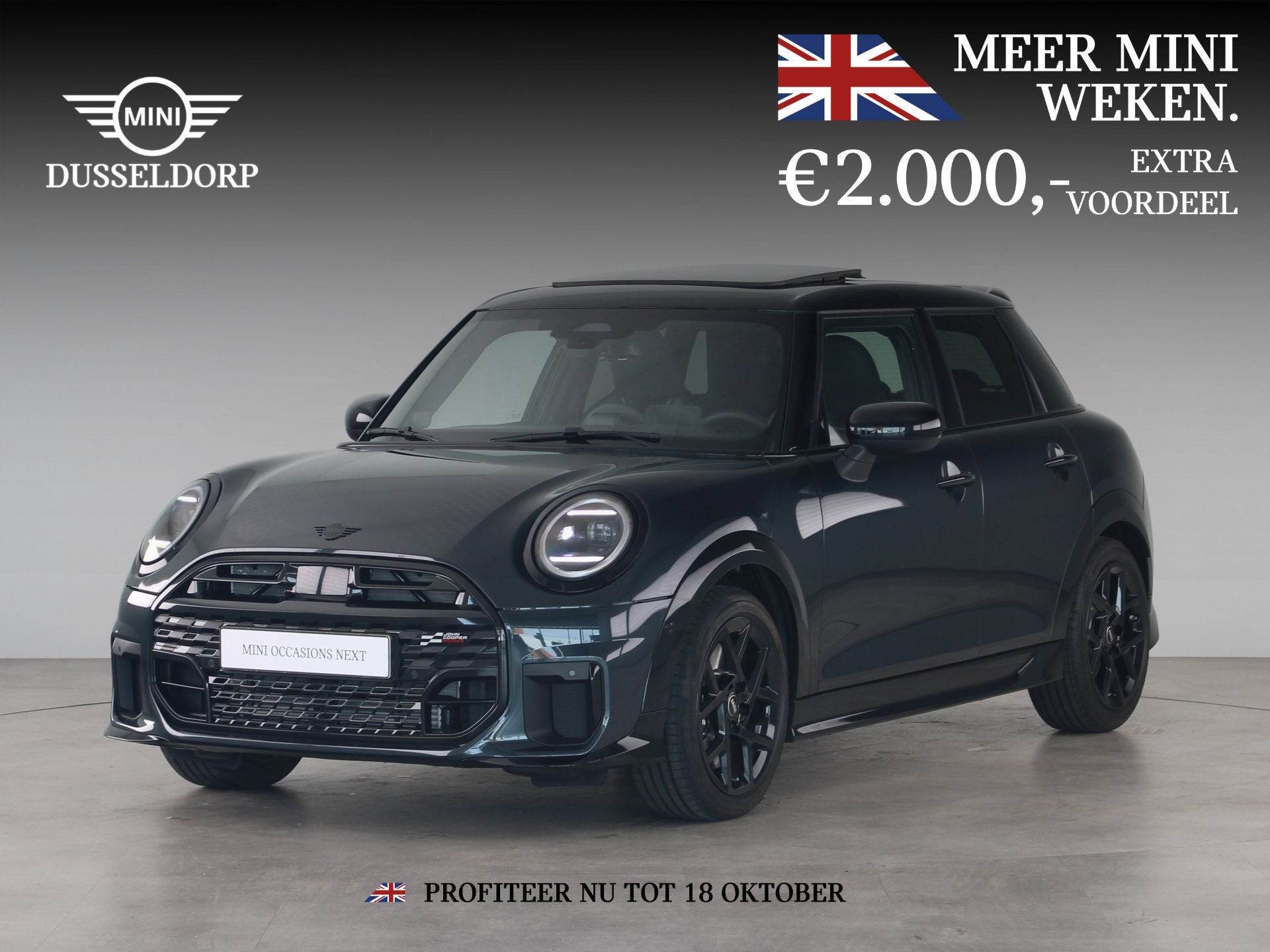 MINI Cooper C John Cooper Works Pakket M (bj 2026), 156 pk, Met garantie (alle), 4 stoelen, Parkeerassistent