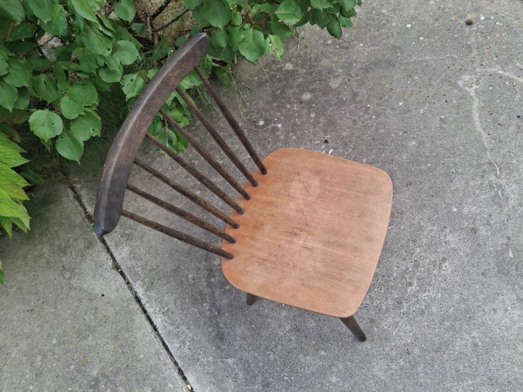 Vintage houten stoel, Ophalen of Verzenden, Gebruikt, Bruin, Eén