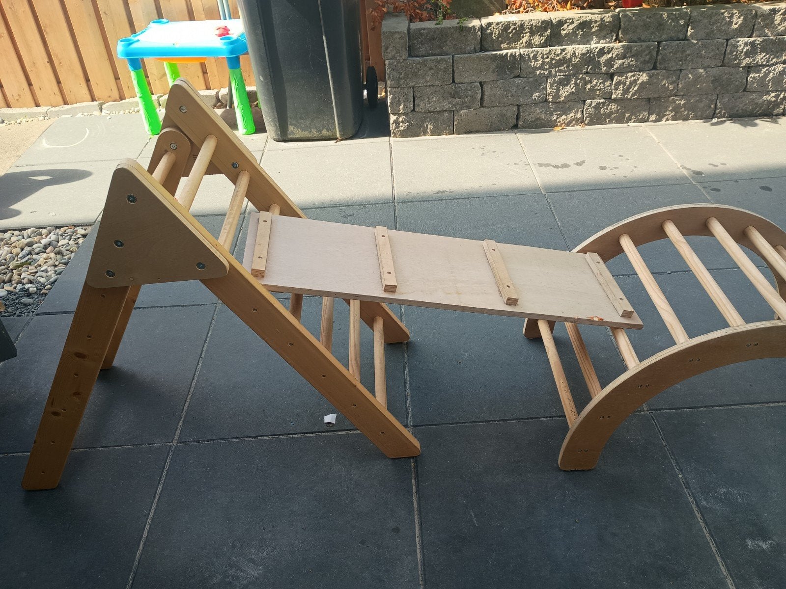 Houten klimrek voor kinderen, Kinderen en Baby's, Speelgoed | Buiten | Speeltoestellen, Ophalen, Gebruikt, Klimwand