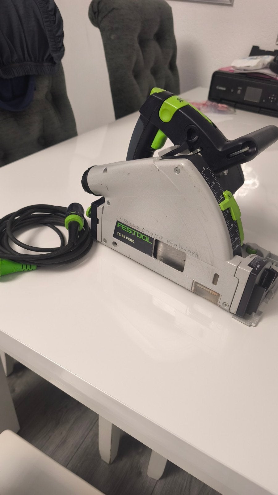 Festool Invalzaag TS 55 FEBQ uit 2022 - Zo goed als nieuw, Doe-het-zelf en Verbouw, Invalzaag, Ophalen of Verzenden, Zo goed als nieuw