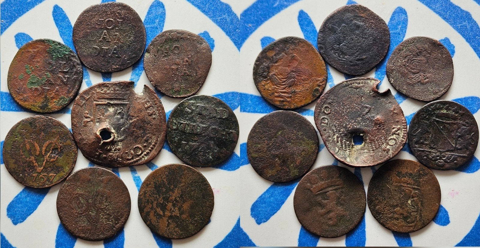 Lotje oude munten, oord en duiten Holland, Utrecht en VOC, Ophalen of Verzenden, Vóór koninkrijk, Overige waardes, Setje