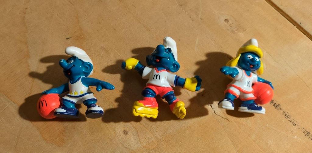 Happy Meal Smurfen 1997 - set van 3, vintage McDonald's, Verzamelen, Smurfen, Ophalen of Verzenden, Gebruikt, Verschillende Smurfen