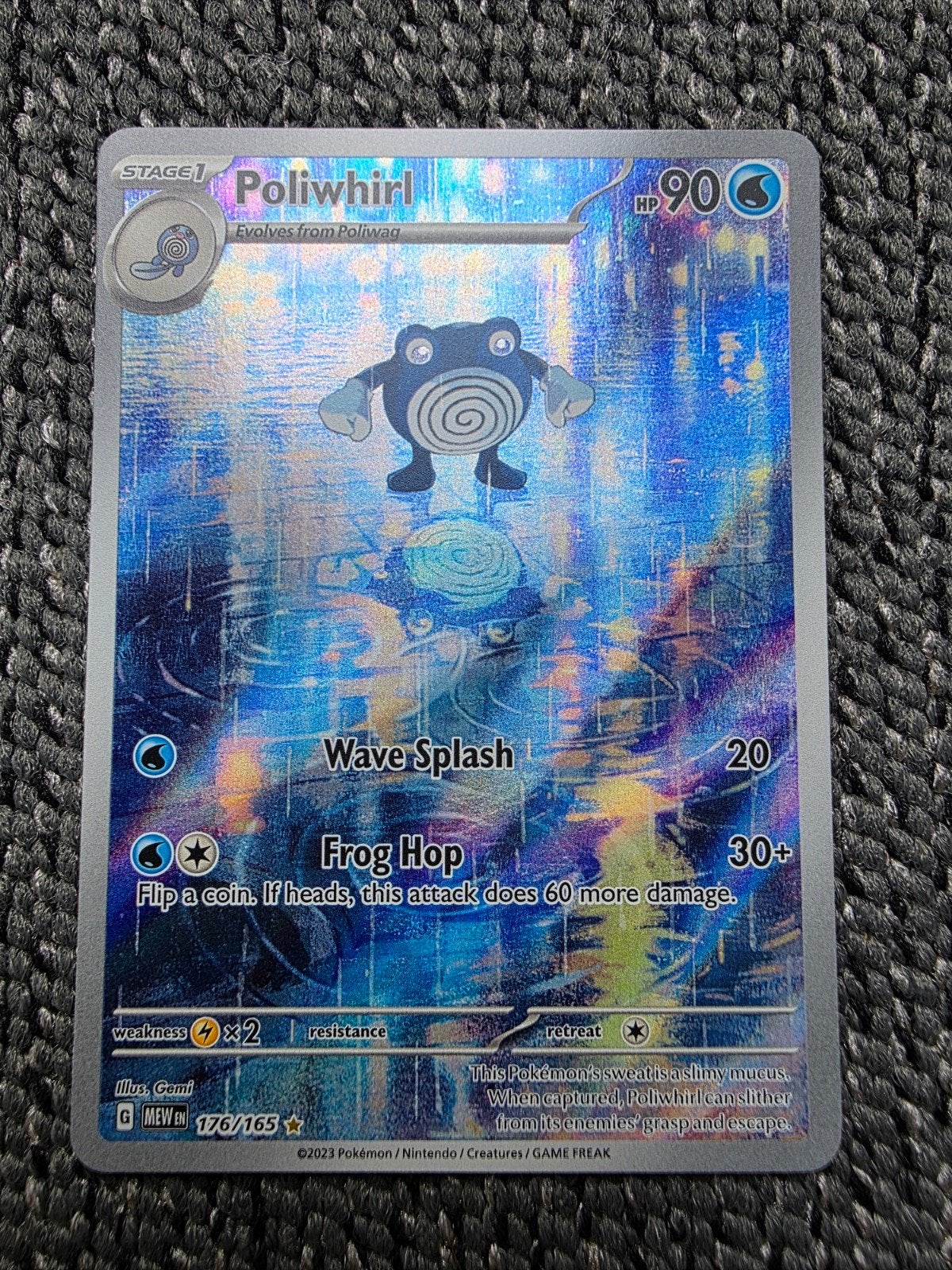 Poliwhirl 176/165 - Pokémon Kaart (Foil), Ophalen of Verzenden, Zo goed als nieuw, Losse kaart, Foil