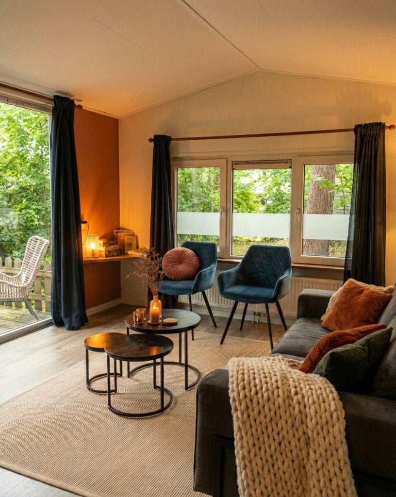 Tijdelijk te huur, winterhard chalet, Ophalen, Zo goed als nieuw