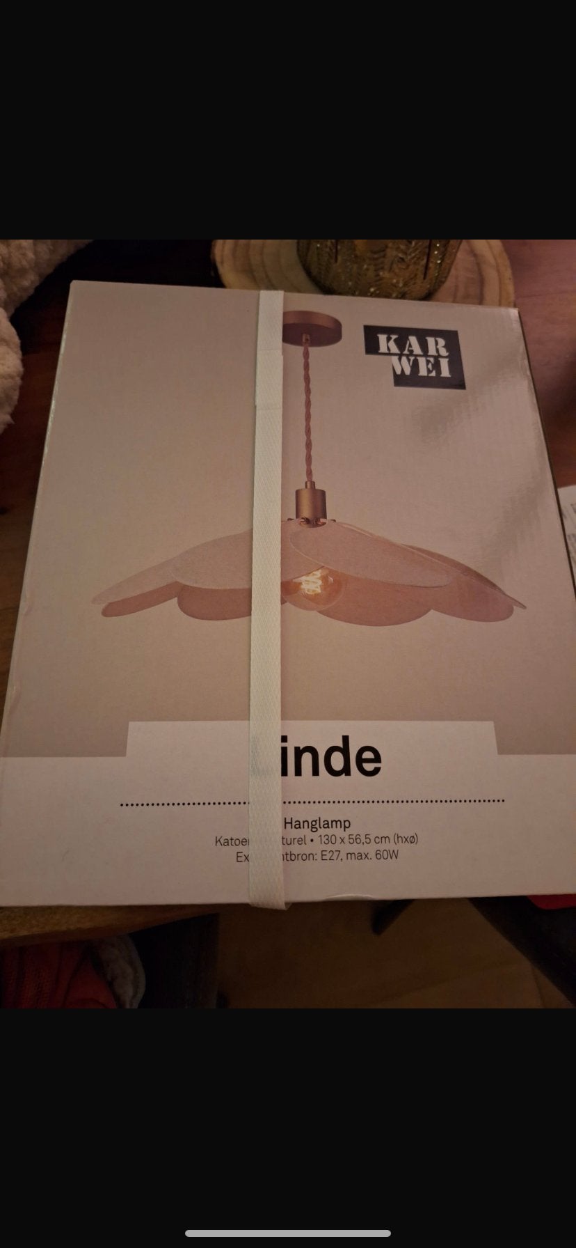 Karwei Eettafel Hanglamp - Crème Bloem Design, Huis en Inrichting, Ophalen of Verzenden, Nieuw, Overige materialen