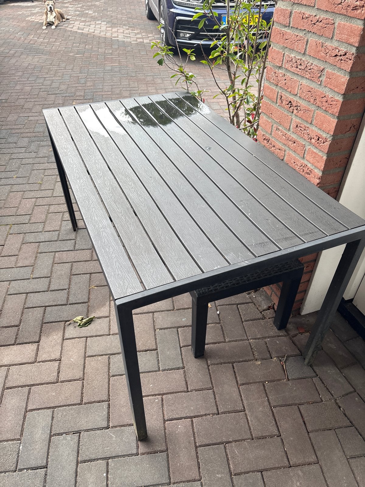 Moderne tuintafel - Grijs - 139x80x74 cm, Ophalen, Gebruikt, Rechthoekig, Overige materialen