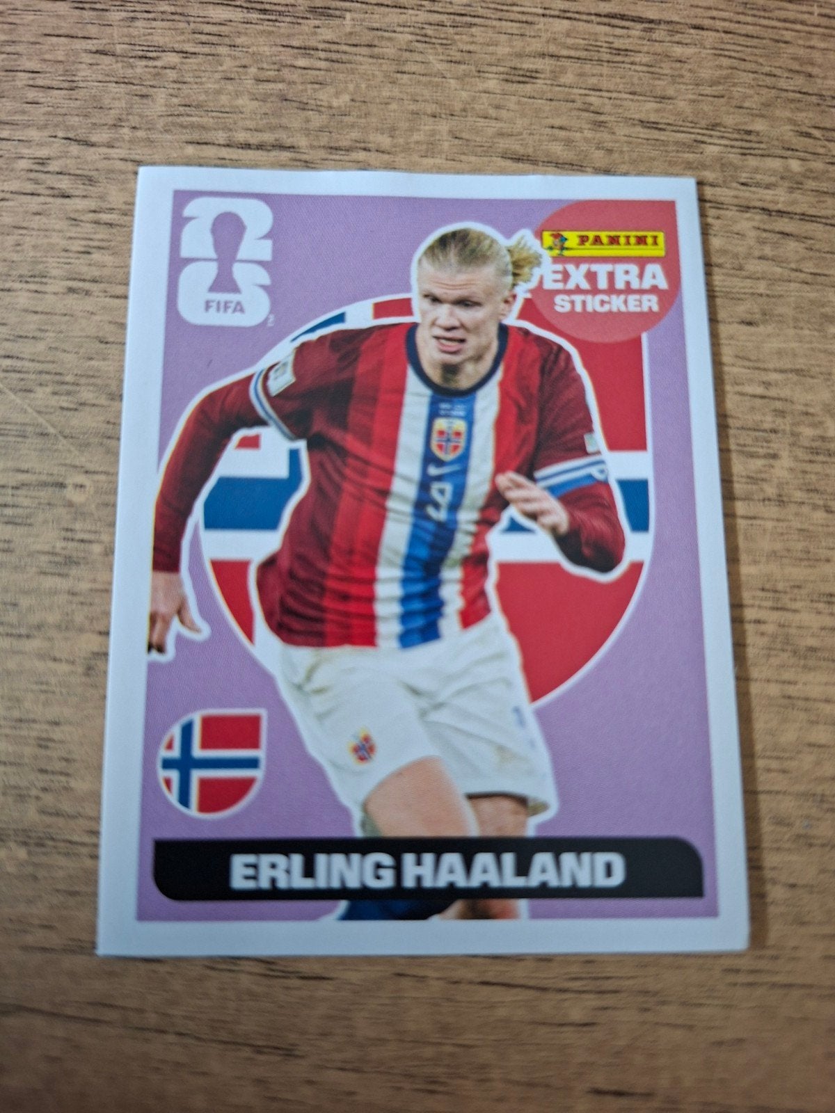 Panini, Haaland,  WK 2026, Extra sticker, Pink., Ophalen of Verzenden, Zo goed als nieuw, Overige sporten