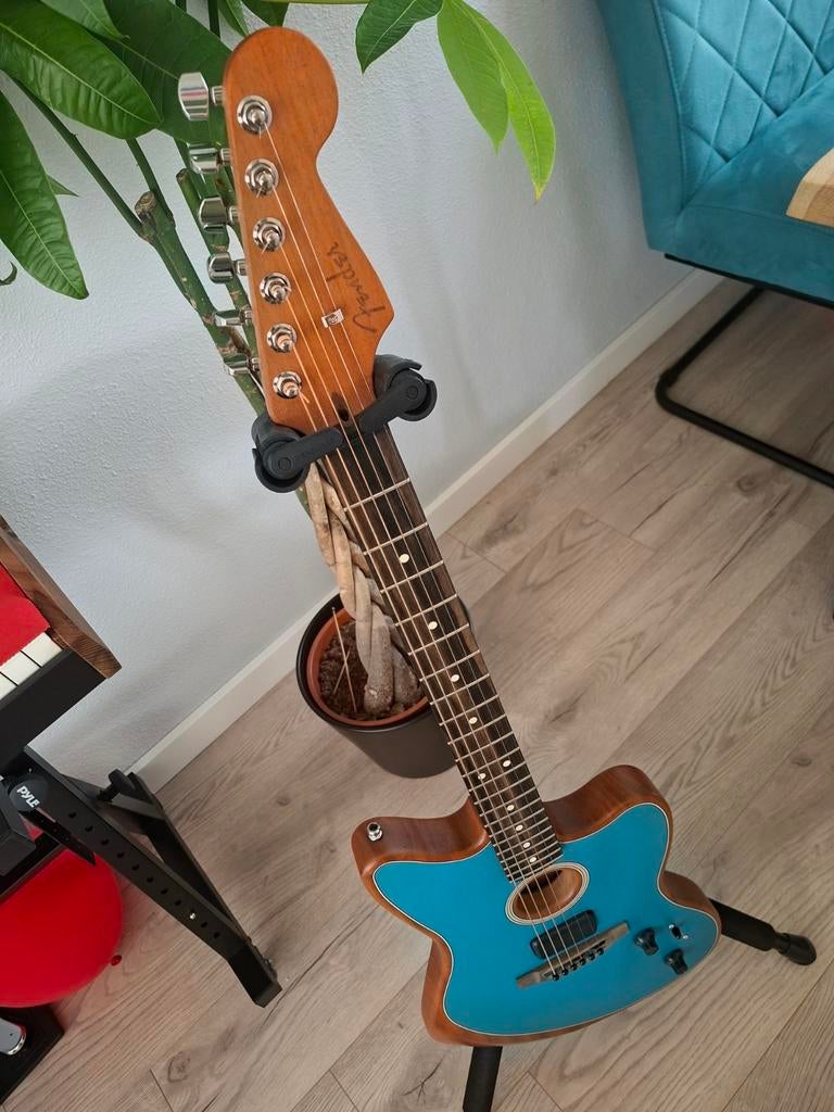 Fender American Acoustasonic Jazzmaster – Ocean Turquoise –, Ophalen, Zo goed als nieuw