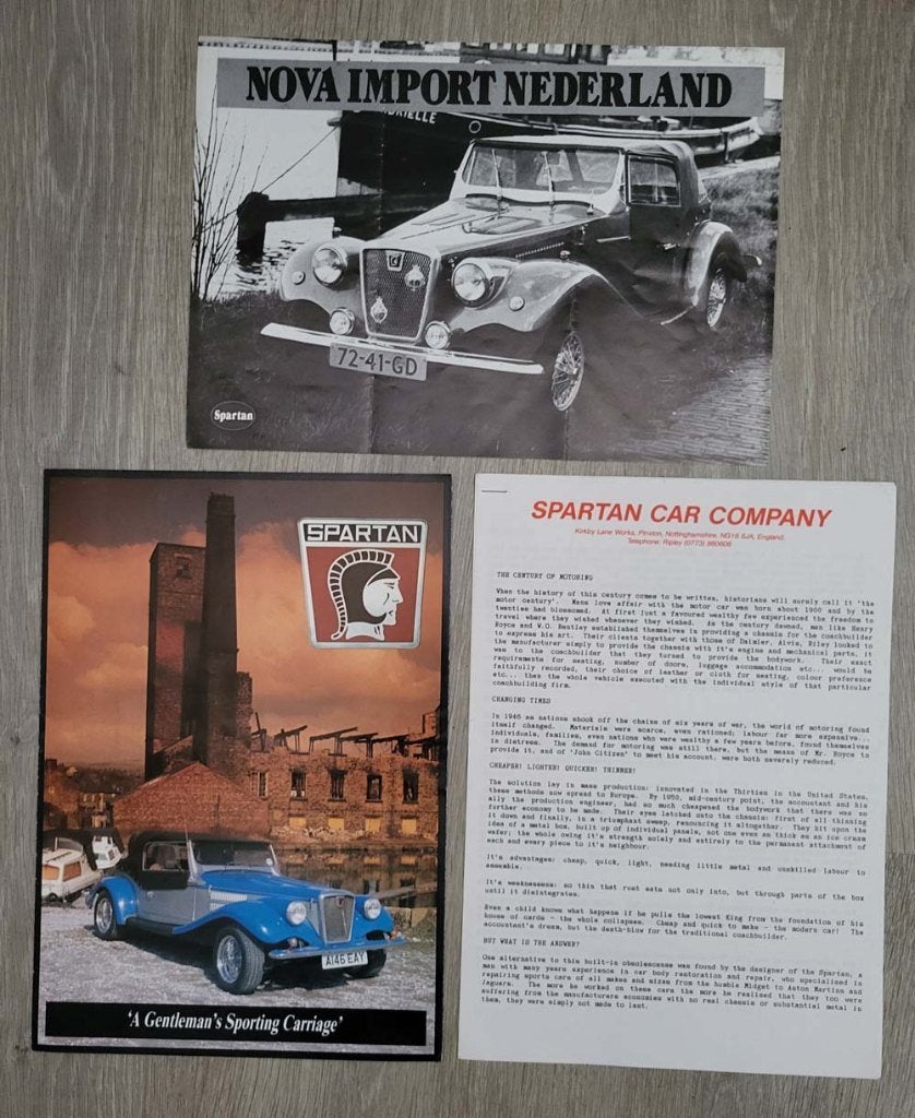 Folderset Spartan Kitcar, Ophalen of Verzenden, Zo goed als nieuw, Overige merken