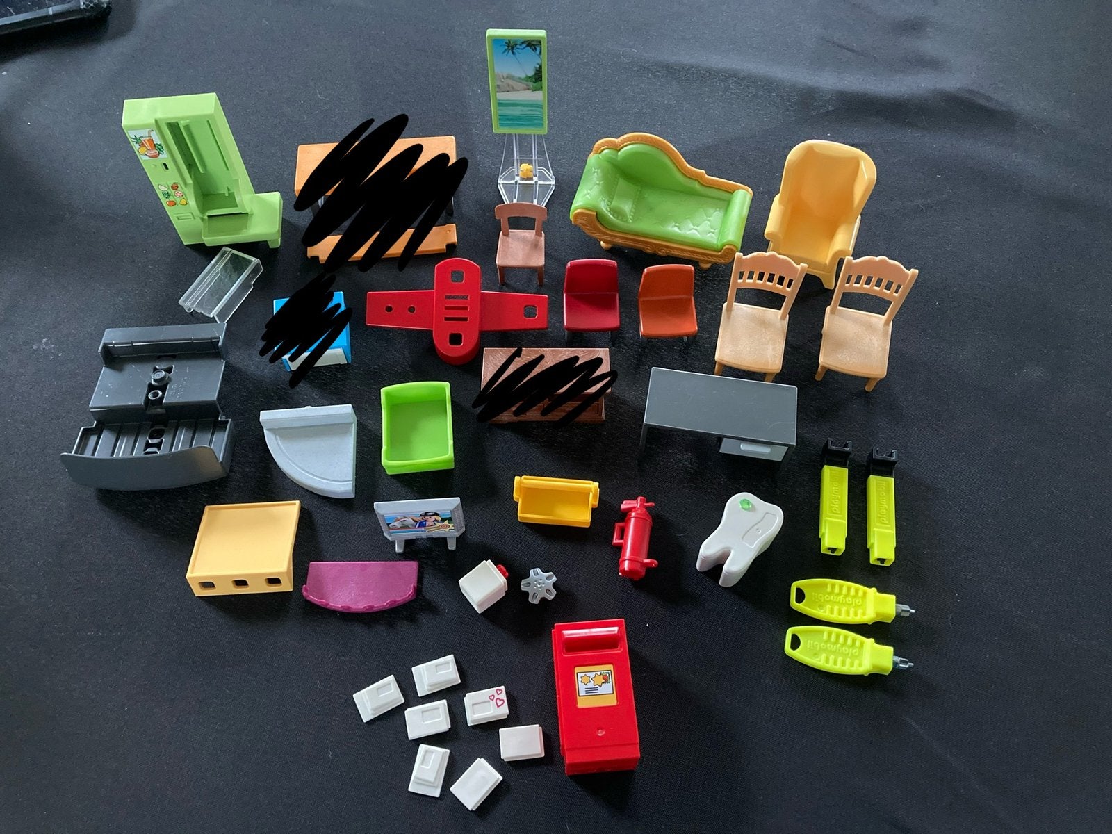 Playmobil sofa, huisraad divers., Kinderen en Baby's, Ophalen of Verzenden, Zo goed als nieuw
