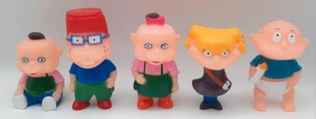 5x Rugrats piep figuren van rubber, Ophalen of Verzenden, Zo goed als nieuw