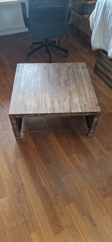 Salontafel acaciahout, Huis en Inrichting, Tafels | Salontafels, 100 tot 150 cm, Vierkant, 50 tot 100 cm, Zo goed als nieuw