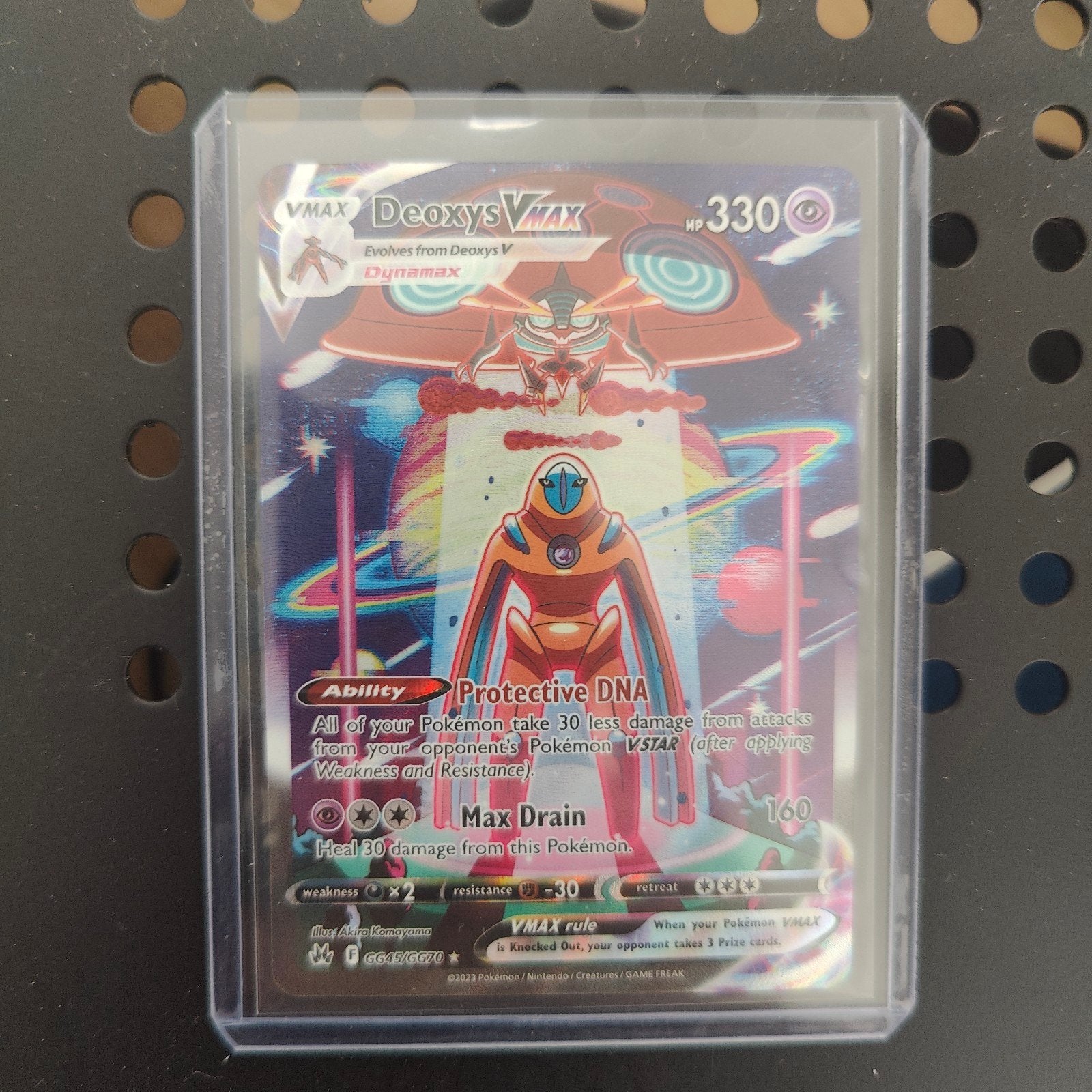 Pokémon TCG: Deoxys VMAX gg45, Ophalen of Verzenden, Zo goed als nieuw, Losse kaart