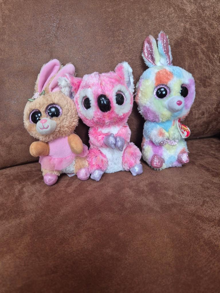 Ty Beanie Boos Knuffels: Konijnen en Koala, Konijn, Ophalen of Verzenden, Klein (minder dan 20 cm), Bruin