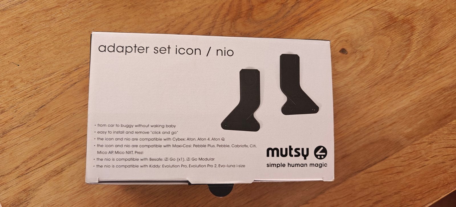 Mutsy adapterset Icon / Nio voor autostoeltje, Ophalen of Verzenden, Gebruikt, Combiwagen, Mutsy