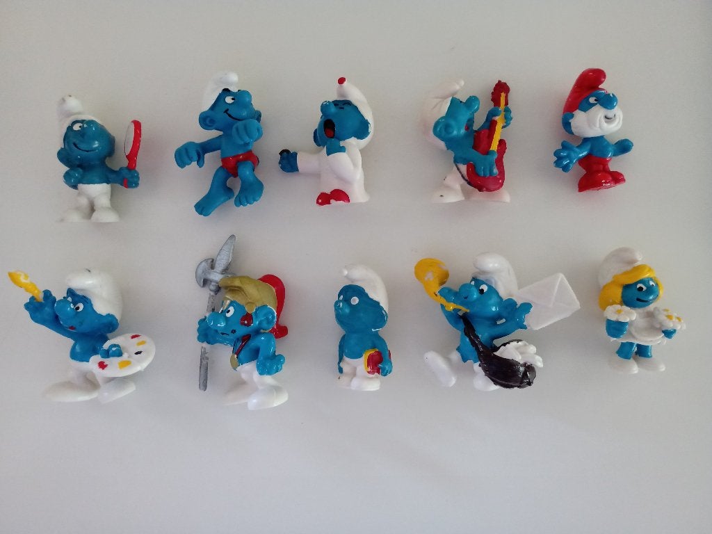 10 Leuke SMURFEN popjes, Verzamelen, Ophalen of Verzenden, Gebruikt, Verschillende Smurfen, Poppetje, Figuurtje of Knuffel