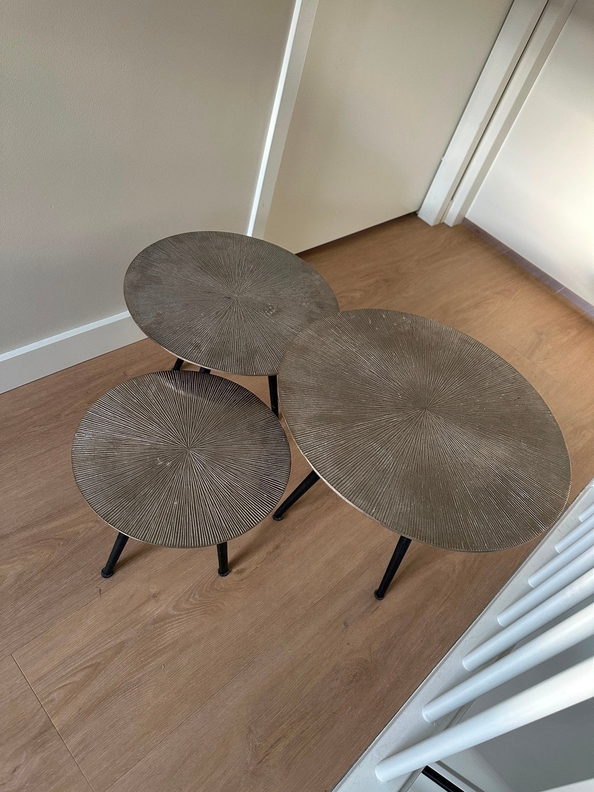 Salontafel Vittorio – Set van 3 stuks, Ophalen, Zo goed als nieuw, Rechthoekig, Minder dan 50 cm