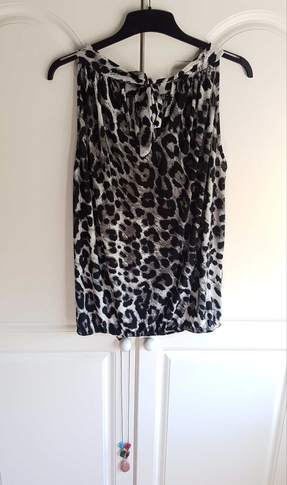 top leopard grijs one size, Verzenden, Zo goed als nieuw, Grijs, Zonder mouw