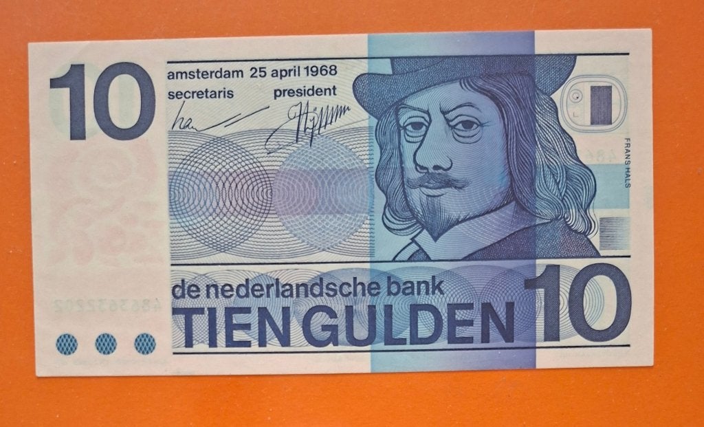 Bankbiljet 10 gulden 1968 Frans Hals, cat. PL47.d2, Verzenden, 10 gulden, Los biljet