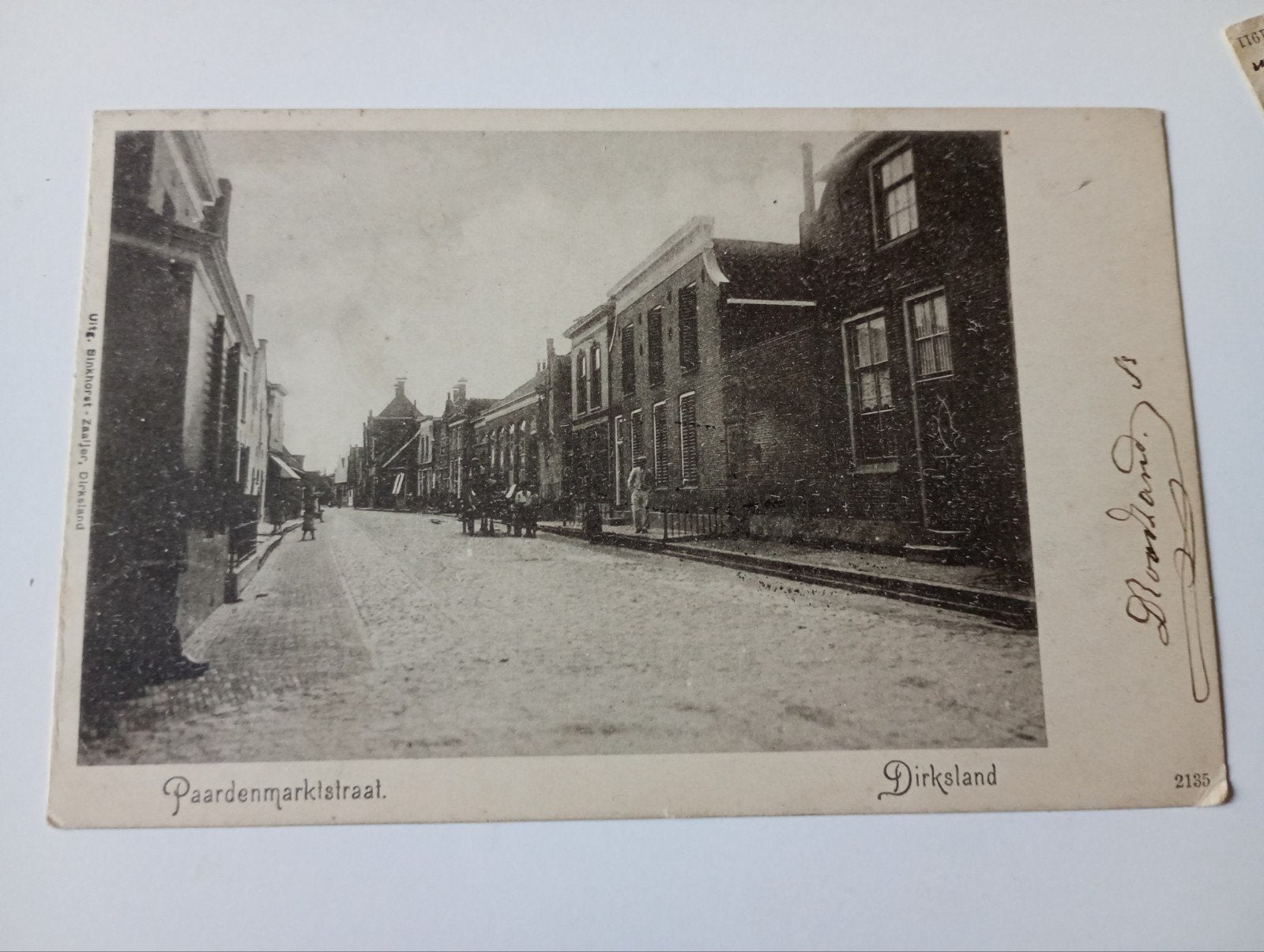 Dirksland Paardenmarktstraat 1904, Verzamelen, Ansichtkaarten | Nederland, Ophalen of Verzenden, Voor 1920, Gelopen, Zuid-Holland