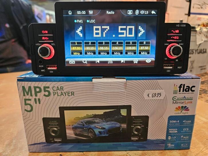Apple carplay 5inch radio 1din voormaat, Auto diversen, Autoradio's, Niet ingevuld, Niet ingevuld, Nieuw, Ophalen of Verzenden