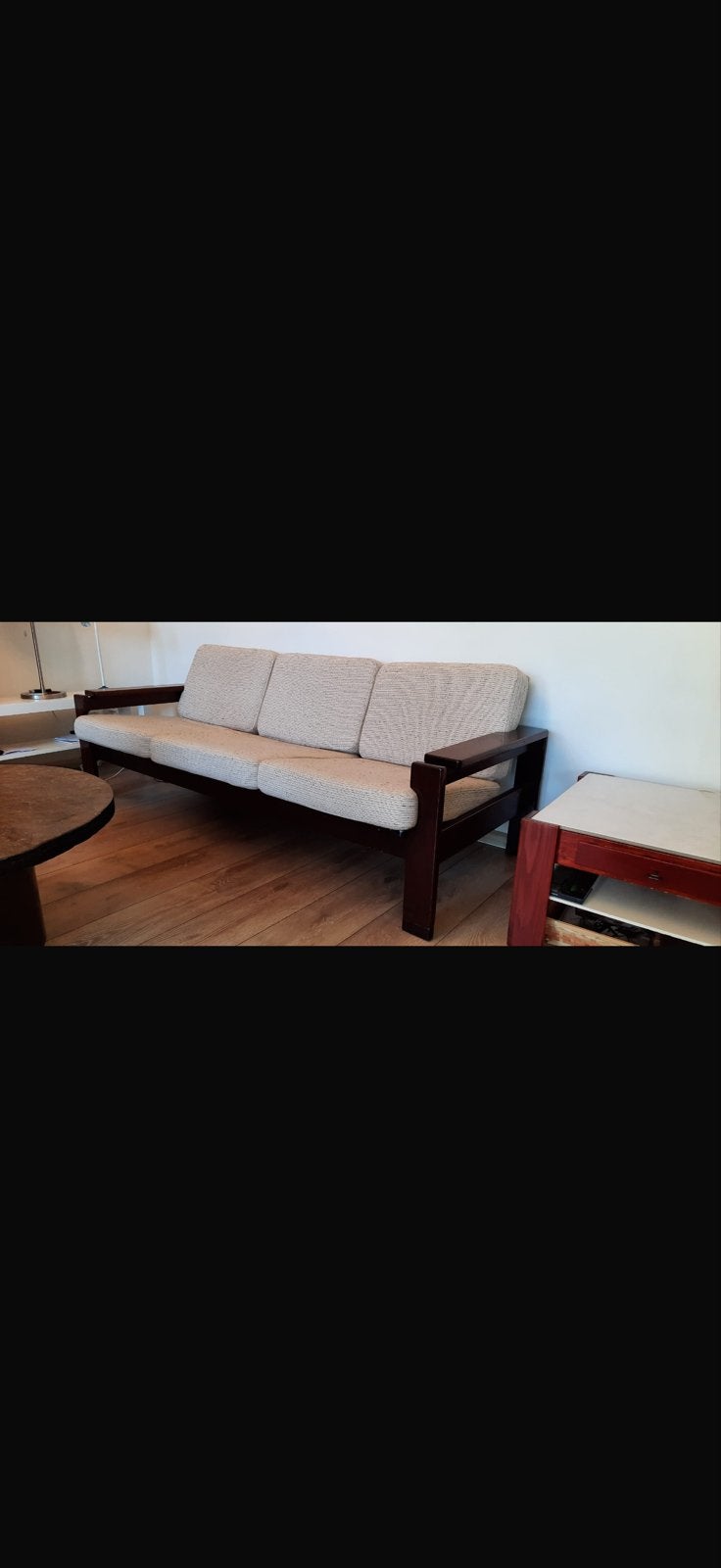 Vintage bank uit 1971 wenge hout, Ophalen