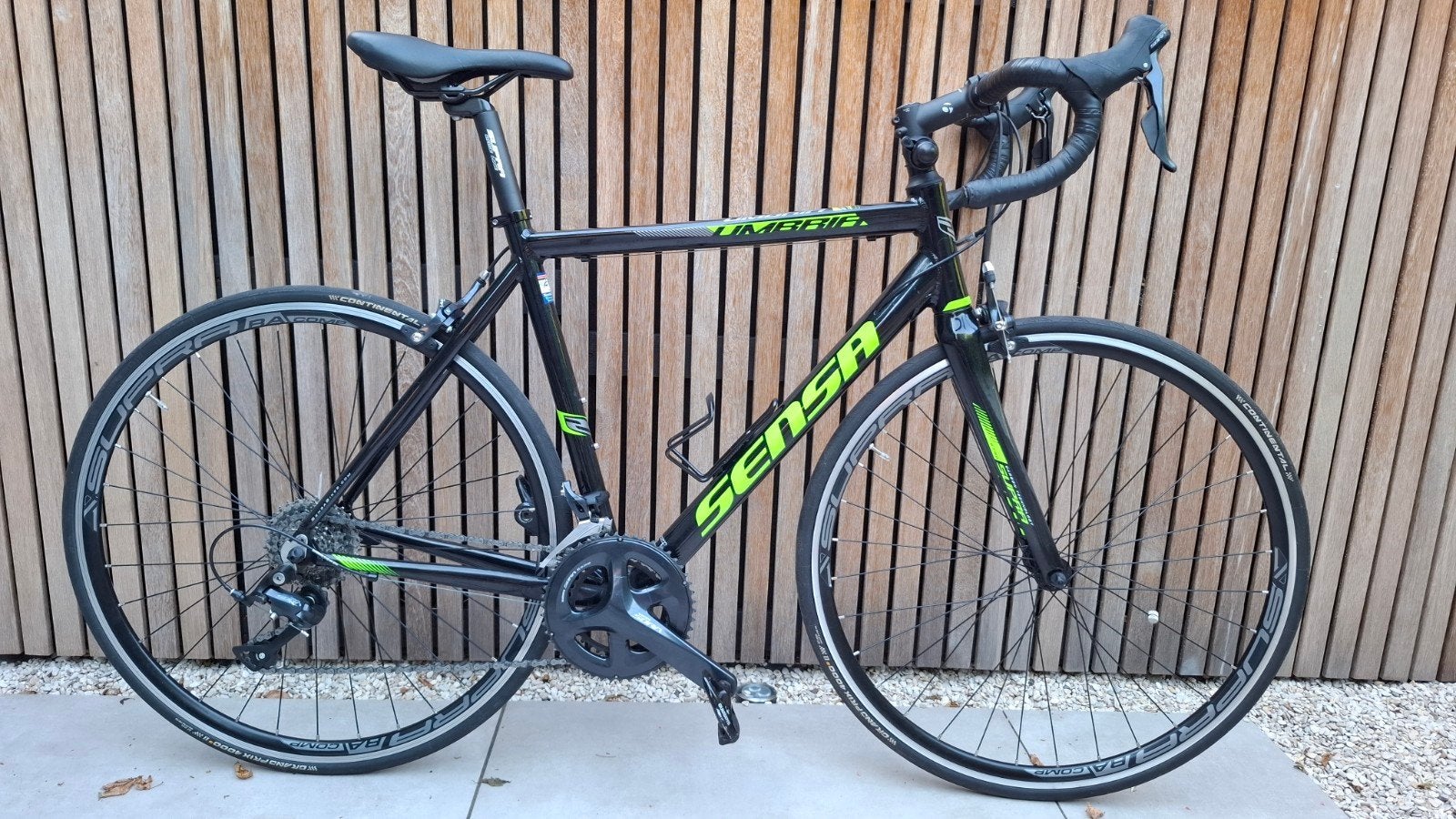 Sensa Umbria Sora 60 Racefiets Zwart/Groen 53 cm, Gebruikt, Aluminium, Meer dan 20 versnellingen, 53 tot 57 cm