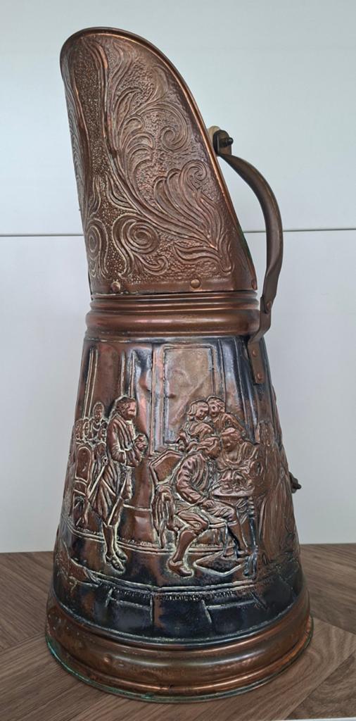 Antieke koperen kolenkit, Ophalen of Verzenden, Koper