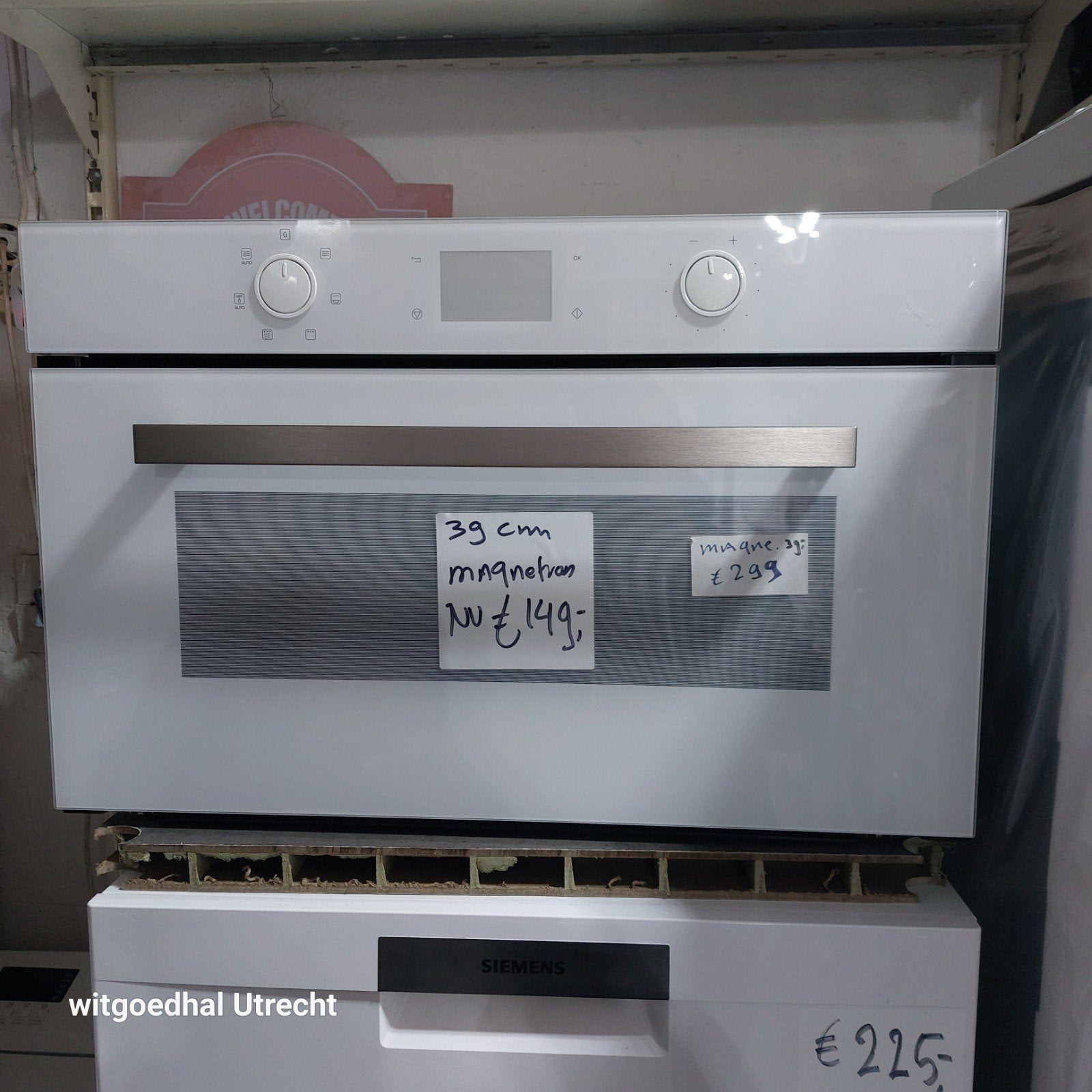 Witte inbouw magnetron, Ophalen of Verzenden, Zo goed als nieuw