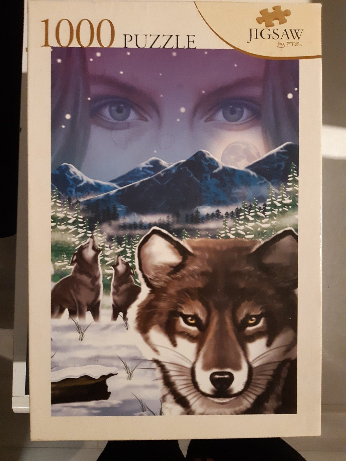 Legpuzzel 1000 stuks Jigsaw Wolf, Ophalen of Verzenden, 500 t/m 1500 stukjes, Zo goed als nieuw, Legpuzzel