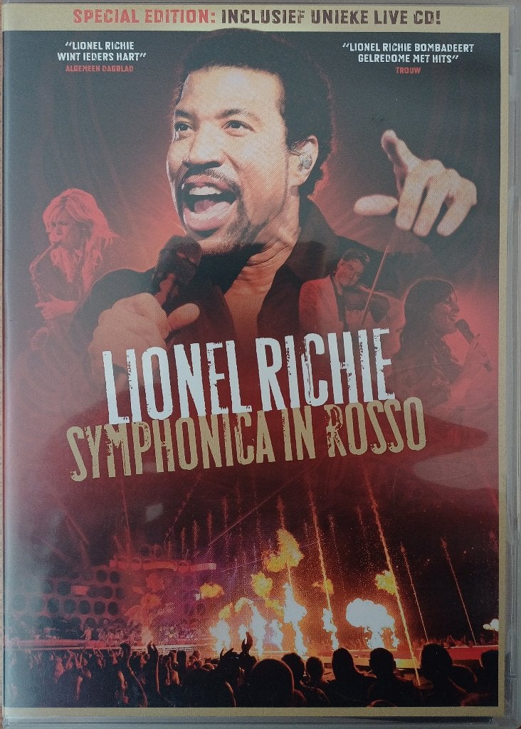 2+1 GRATIS! DVD Lionel Richie -Symphonica in Rosso, Alle leeftijden, Ophalen of Verzenden, Gebruikt