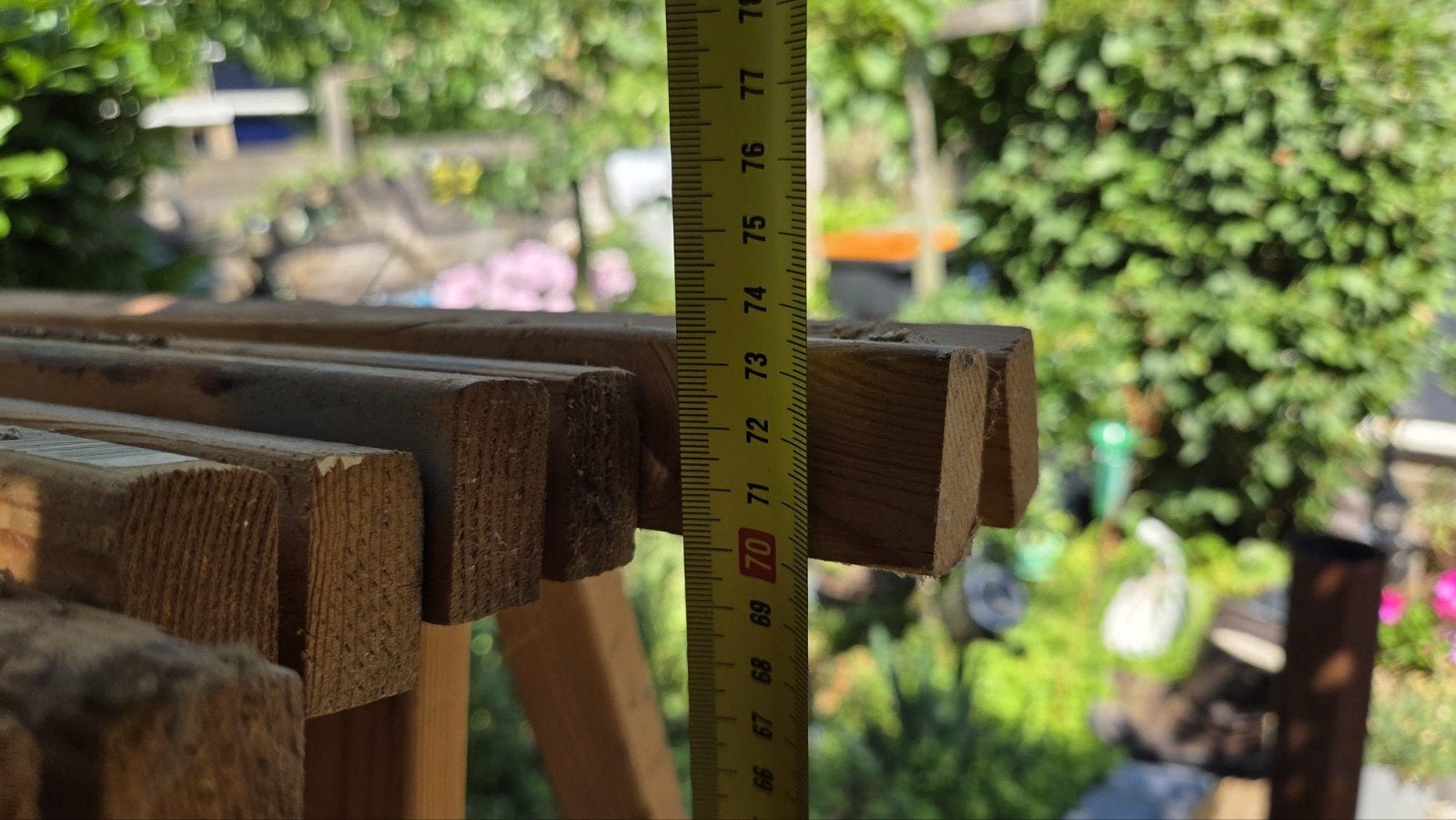 4 houten klapschragen – inklapbaar – stevig – set van 4, Ophalen, Gebruikt