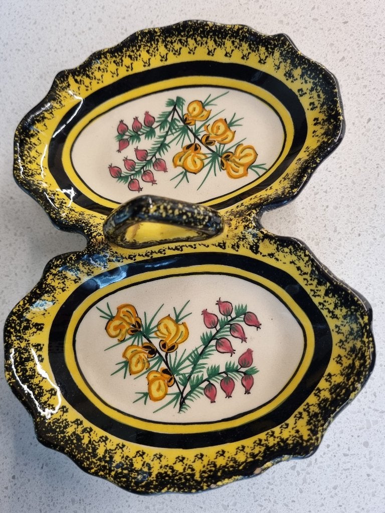 Henriot Quimper Bretagne presenteerschaaltje duo - bieden, Antiek en Kunst, Ophalen of Verzenden